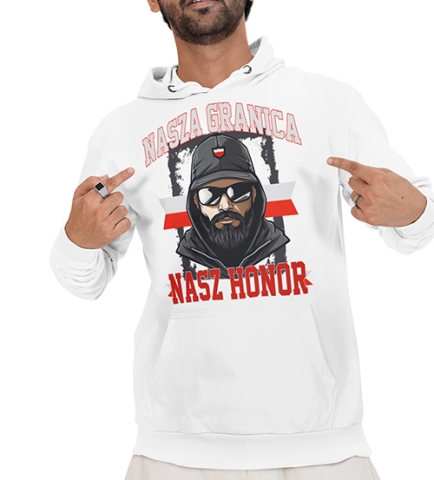 BLUZA Z KAPTUREM PATRIOTYCZNI NASZ GRANICA